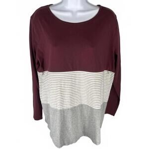 Nursing Queen-Cozy Momcore Aesthetic Discreet Colorblock Nursing Shirt M